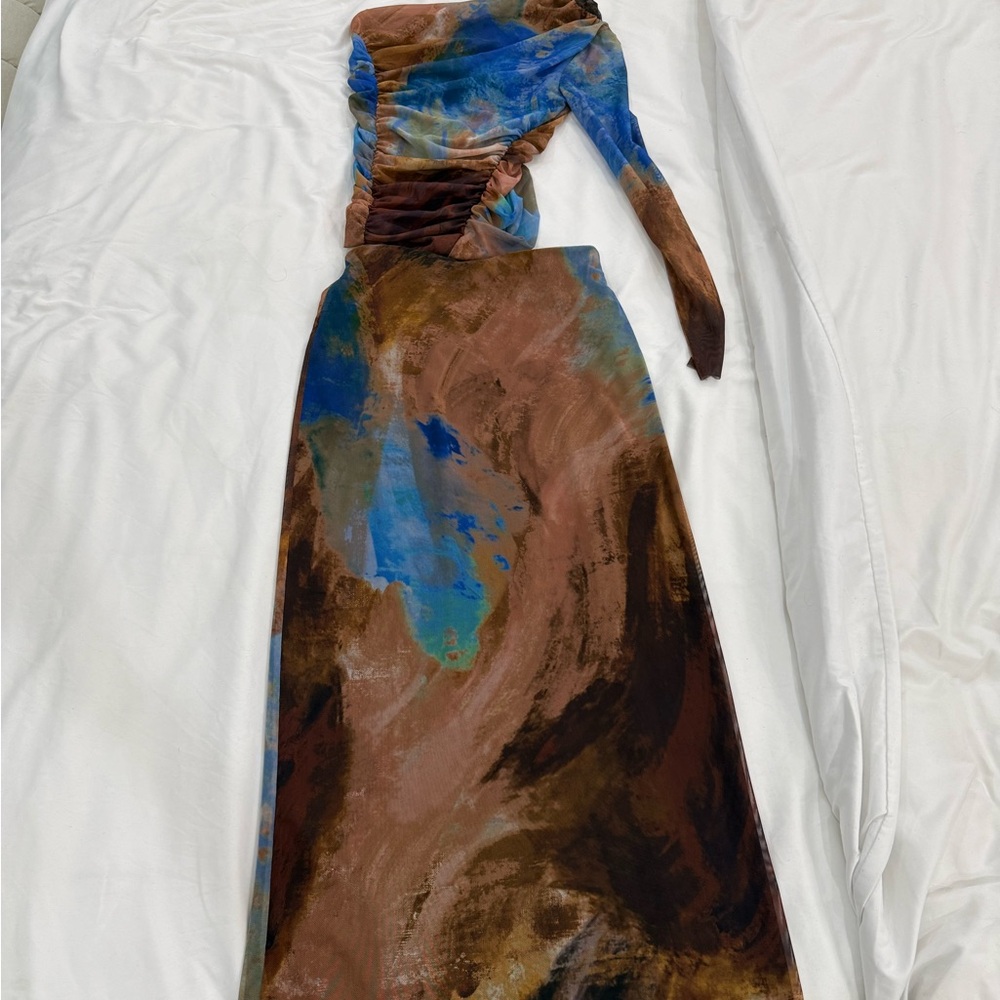 Elegant Multicolor Long Sleeve Dress